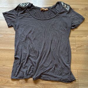 Ellen Tracy vintage glitter shoulders with shoulder pads top size small